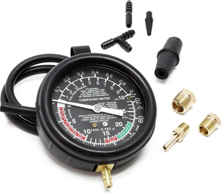 Produktbild Wiltec Vakuumtester 10PSI 28"HG Benzinpumpentester Unterdruck Tester Benzinpumpe