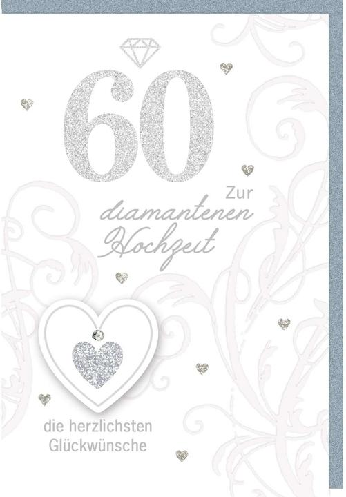 Actual product image Braun + Company Congratulations card wedding anniversary 60 11.5 x 17 cm (6 pcs.)
