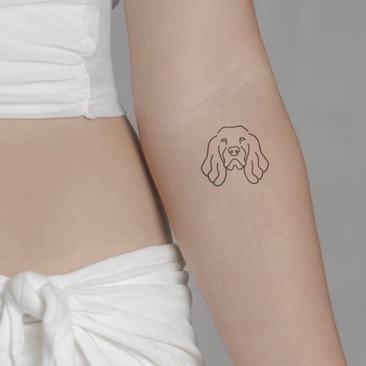 Actual product image minink Temporary tattoo - Dog: Dachshund