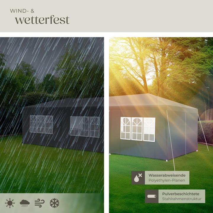 Image du produit tectake pavillon Miramas avec 8 côtés, imperméable, 9x3m (900 cm, 300 cm)
