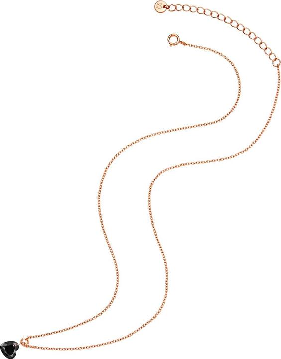 Image du produit Glanzstücke München Mesdames coeur argent sterling spinelle or rose 40,0 cm longueur de base + 5,0 cm extension - 32432 (Argent Sterling, 40 - 45 cm)