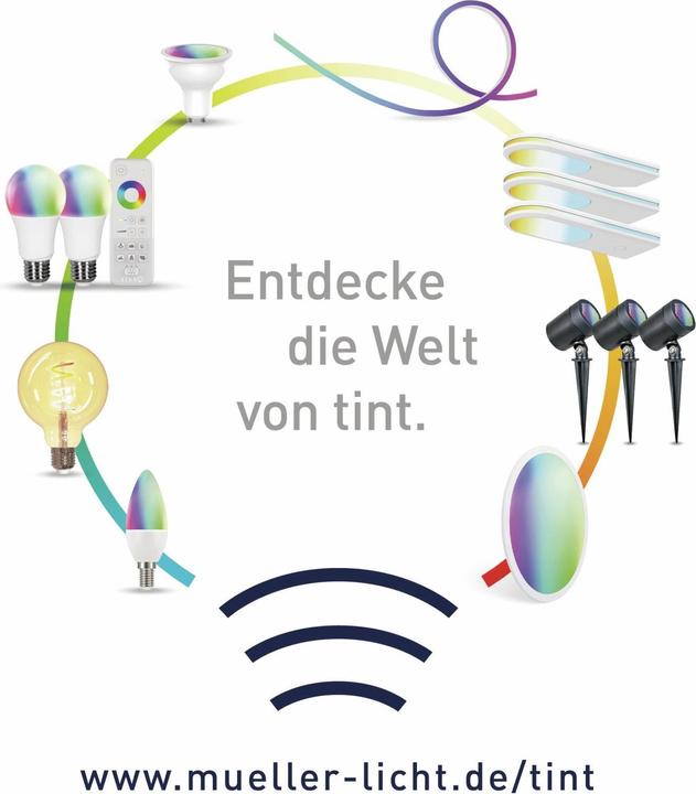 Produktbild Müller Licht Müller-Licht tint LED-Gartenspot Flores LED fest eingebaut 1.8 W Warmweiss, RGB (180 lm, IP44)