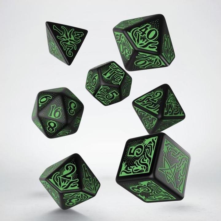 Produktbild Q Workshop SCTR21 - Call of Cthulhu 7th Edition schwarz & grün Würfelset (7)