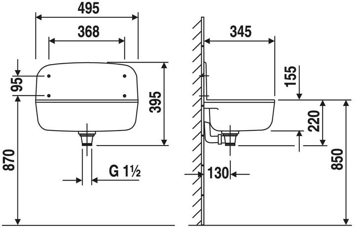 Immagine prodotto Diaqua Lavabo in plastica (345 mm, 495 mm)