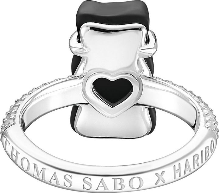 Produktbild Thomas Sabo Ring mit schwarzem Goldbären und Steinen (56, 925 Silber)