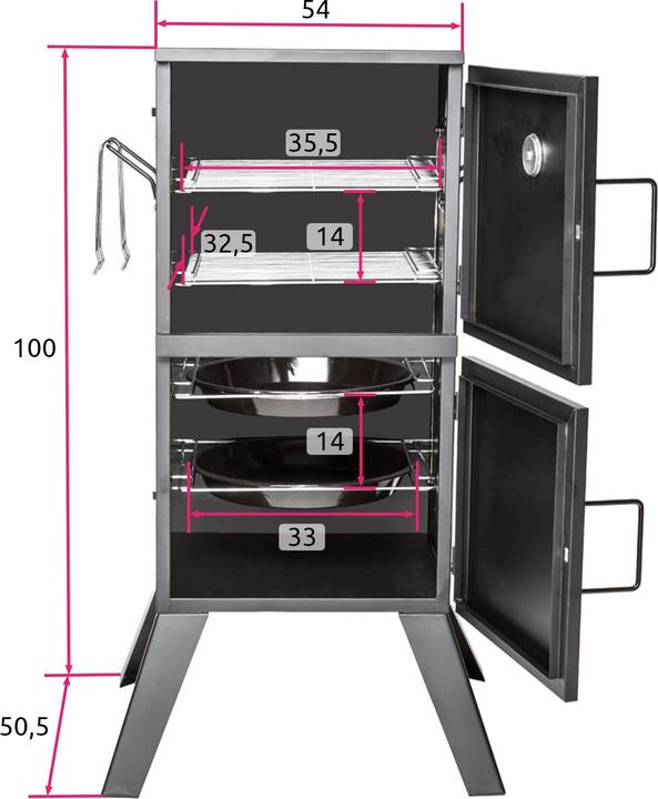 Actual product image tectake smoking oven (35.50 cm)