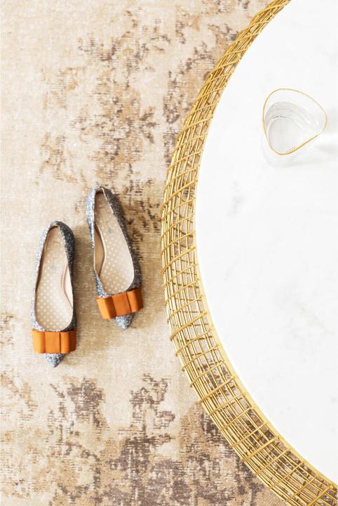 Actual product image Kare Design Coffee Table Cesta Marble Gold Ø100cm (Ø 102 x 42 cm)
