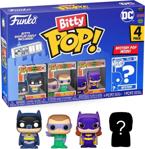 Image du produit Funko DC - Batman Adam West - Bitty POP! Lot de 4 figurines en vinyle 2,5 cm