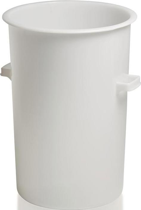 Actual product image Craemer Plastic container rd.110l HD-PE white D515xH733mm w.outside handle