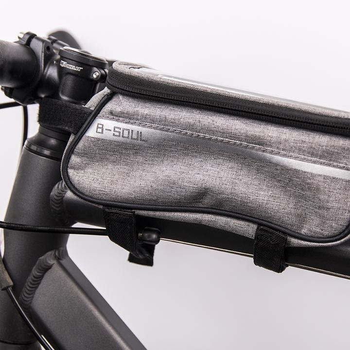 Image du produit OEM Sacoche de cadre de vélo imperméable avec porte-téléphone gris (Sacoche de cadre)