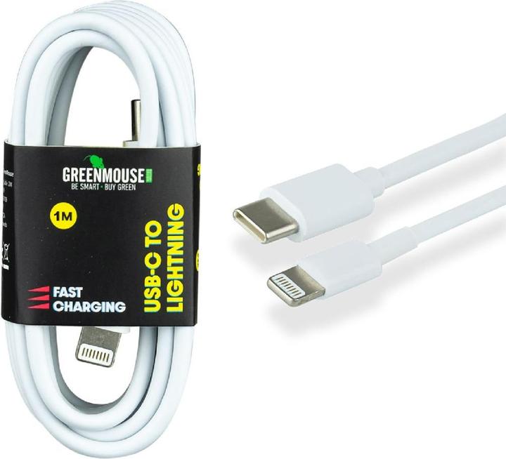 Greenmouse Câble de données USB-C - Lightning 1m (1 m, USB 2.0)