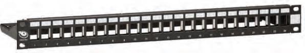 Actual product image Leviton MMCPNLX24SIJ2MIL 19Z Patchanel 1U modular empty black