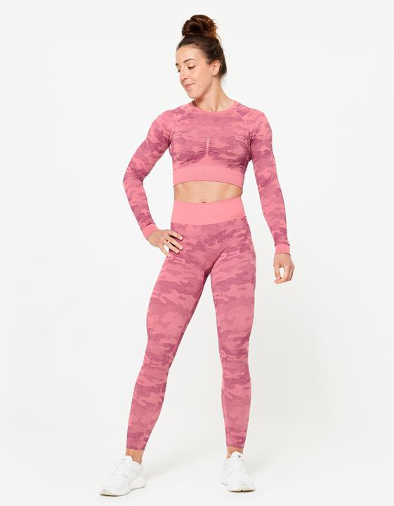 Produktbild Domyos Langarmshirt Crop Top Damen - rosa (L)