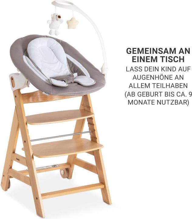 Image du produit Hauck Chaises hautes Beta Plus Natural 5-pièces Newborn Set - Chaise haute + (Chaise haute)