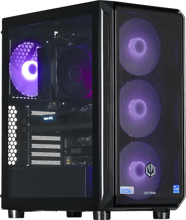 Image du produit Actina 5901443410270 PC AMD Ryzen™ 5 7500F 32 GB DDR5-SDRAM 1 TB SSD Intel Arc B580 Midi Tower Black (AMD Ryzen 5 7500F, 32 Go, 1000 Go, Arc A380)