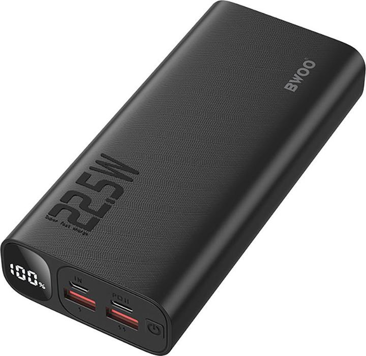 Actual product image Bwoo 20W 20000 mAh power bank with LCD screen, black (20000 mAh)