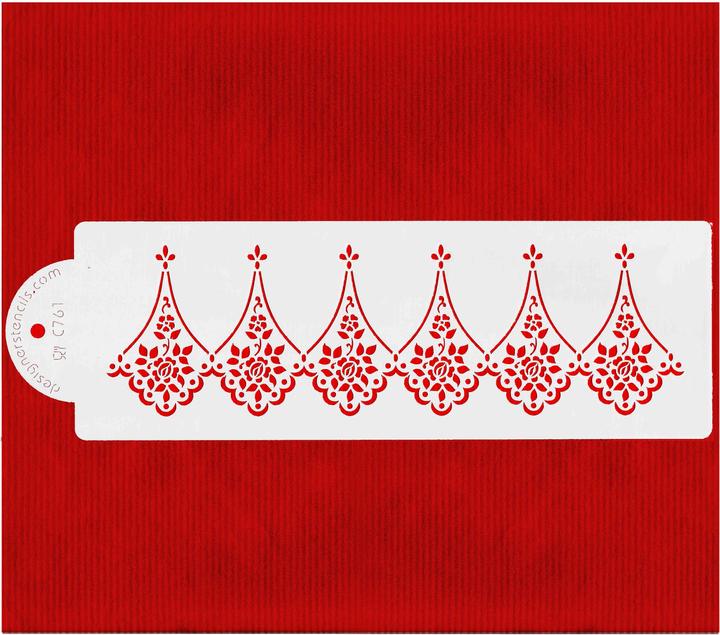Actual product image Designer Stencils Alencon Lace Companion Stencil