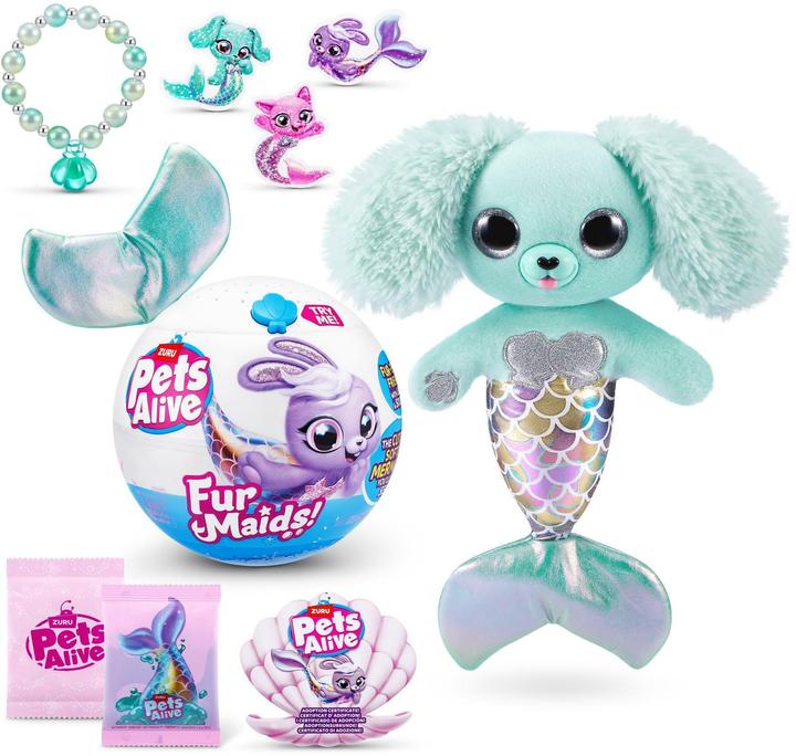 Actual product image Zuru PETS ALIVE-FURMAIDS-PLUSH,S1,SHRINK WRAP,6PC (30 cm)
