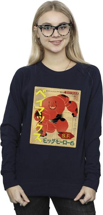 Actual product image Disney Womens/Ladies Big Hero 6 Baymax Baymax Newspaper Sweatshirt (XL)