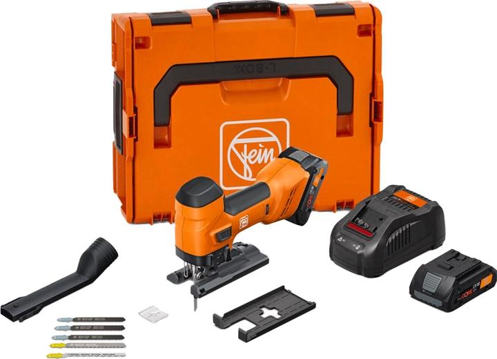 Fein Akku-Stichsäge für Metall und Holz 26 mm Hub F-IRON Jig 26 AS Set 2 x 4 Ah