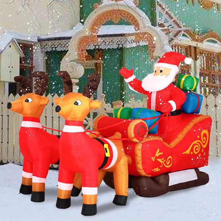 Produktbild Monzana Weihnachtsmann Schlitten XXL LED