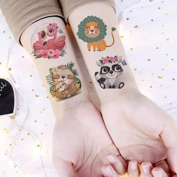 Produktbild The Toy Company 40 Stück Temporäre Tattoos für Kinder mit niedlichen Tiermotiven