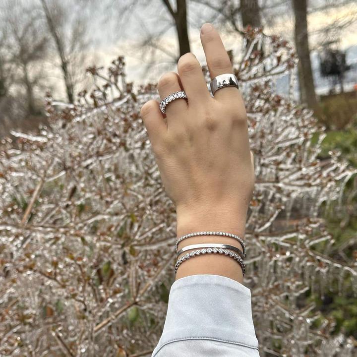 Immagine prodotto Candy Bracciale a spina di pesce M, argento 925 (19 cm, Argento 925)