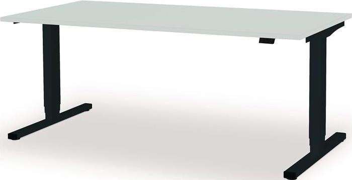 Actual product image Mauser Standing/sitting workstation levero H650-1250xW1800xD800mm anthracite grey, RAL 7016/light grey