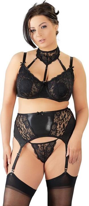Produktbild Cottelli Collection Spitzen-Straps-Set (XL, 90 F)