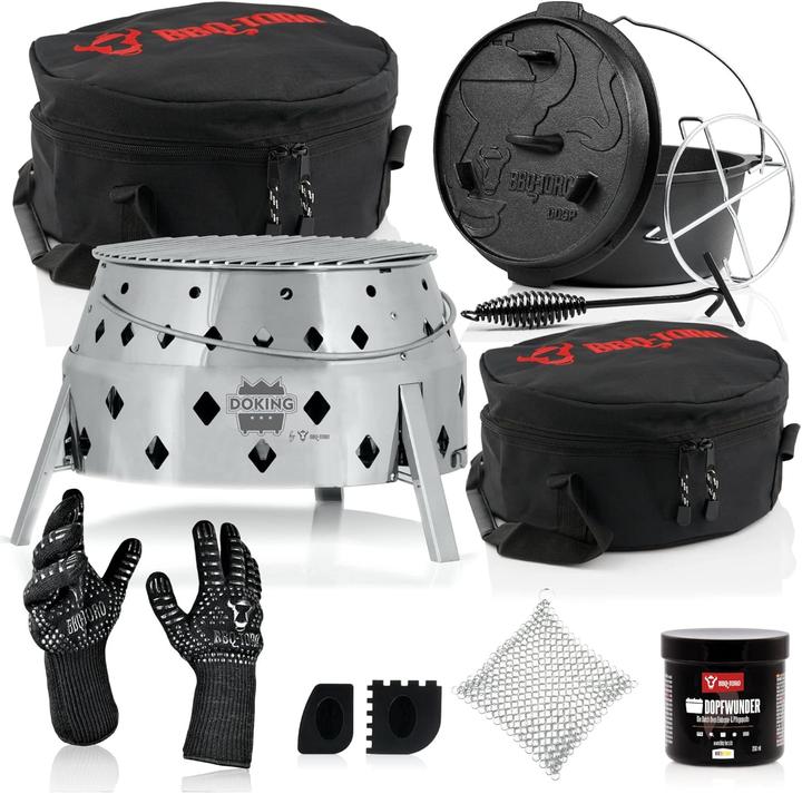 Actual product image BBQ-Toro 11-teiliges Dutch Oven Grill-Set mit Zubehör