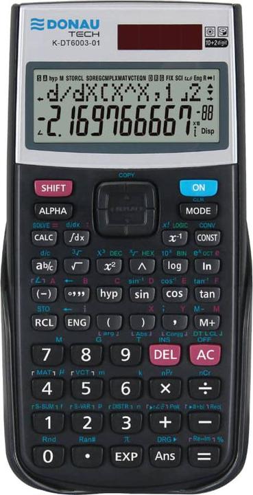 Actual product image Donau Scientific pocket calculator TECH, 401 functions, 164x84x19 mm, black (Batteries, Solar cells)