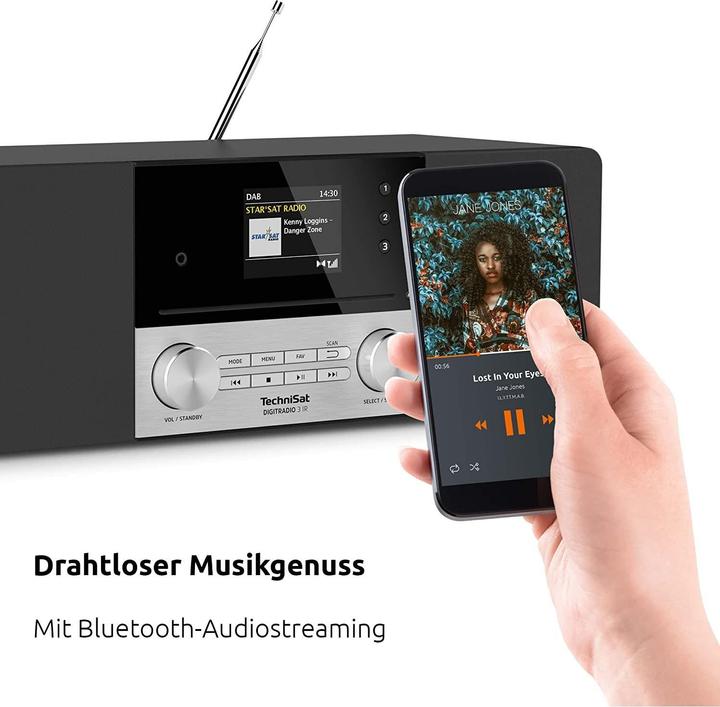 Immagine prodotto TechniSat DigitRadio 3 IR (FM, DAB, Web radio, Bluetooth, WiFi)