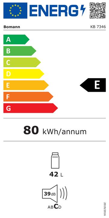 Label énergétique Bomann Kb 7346 ix-look (42 l)