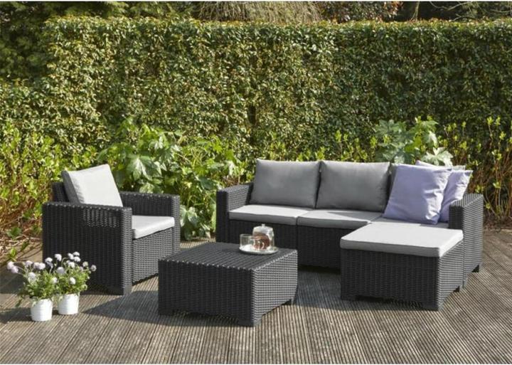 Image du produit Allibert Set de salon Moorea anthracite, Matériau : Polypropylène (PP), Set