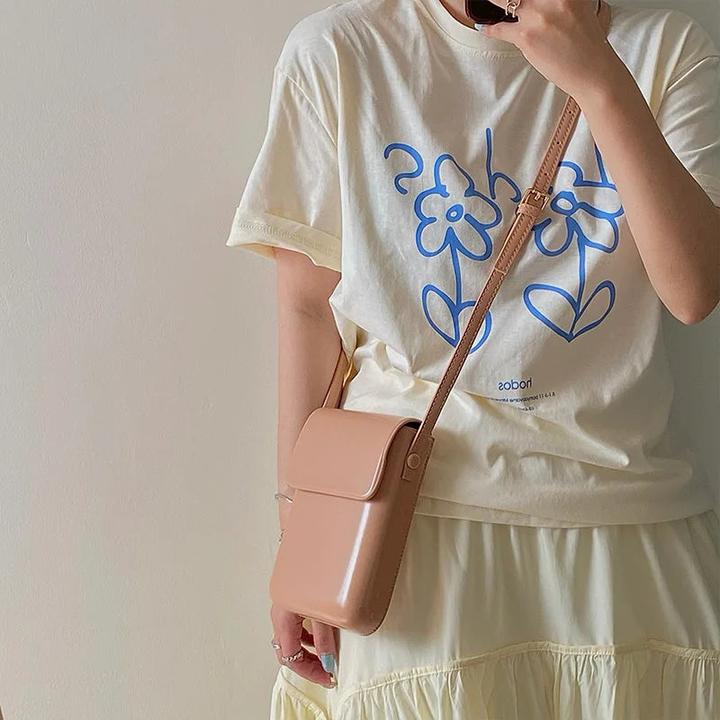 Produktbild Only-Bags.Store Klappe Crossbody Taschen Mini PU Leder Schultertaschen und Handtaschen Telefon Einfache feste