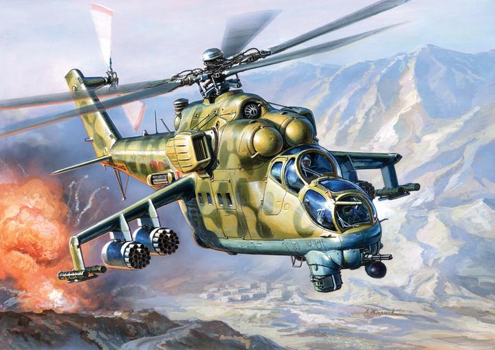 Image du produit Zvezda 500787403-1:144 Hélicoptère d'attaque russe MIL-24 UP