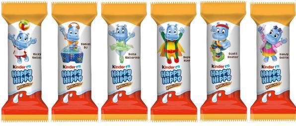 Actual product image Kinder Happy Hippo 5 x 20,7g (5 pcs., 110 g)