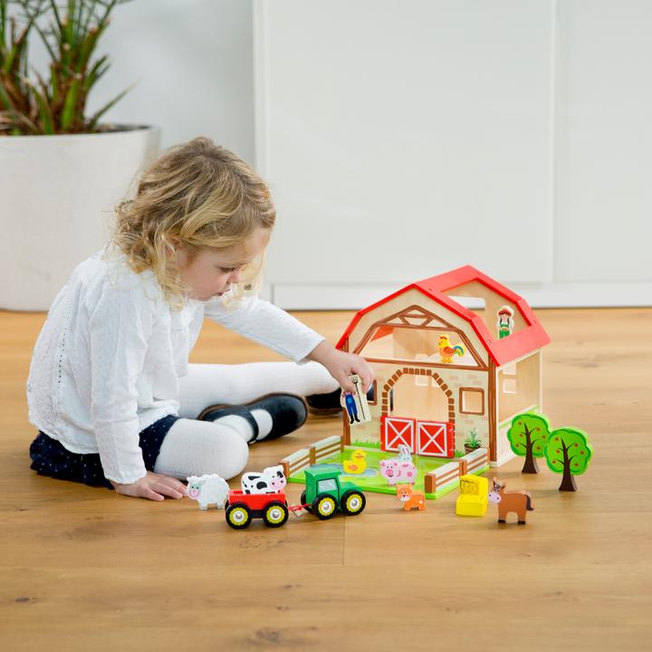 Produktbild New Classic Toys Hölzernes Bauernhaus-Spielset