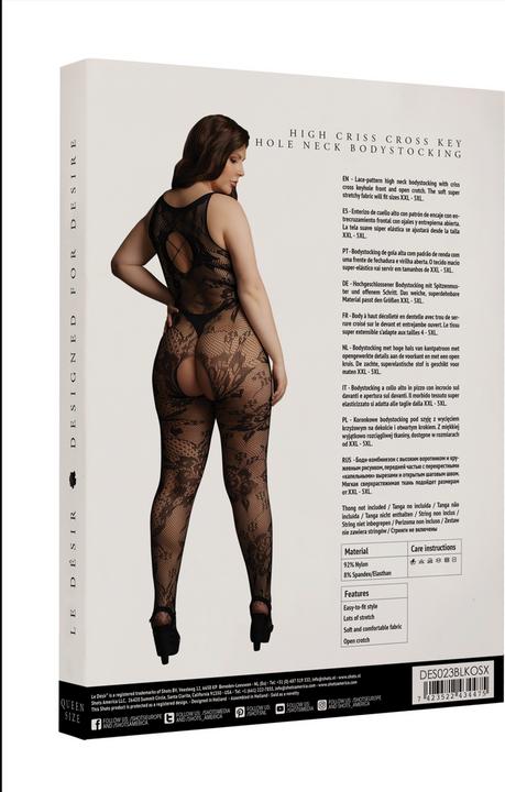 Produktbild Le Désir Criss Cross Neck Bodystocking - OSX (One Size)