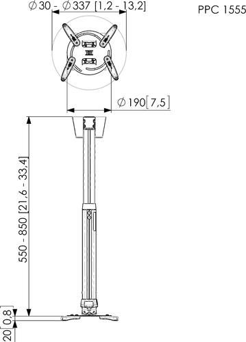 Actual product image Vogels Ppc-1555 (Ceiling)
