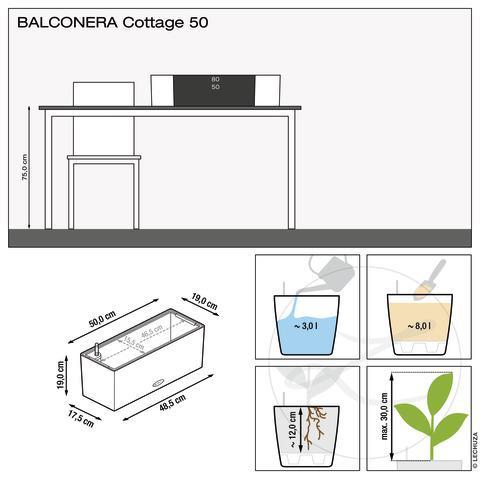 Produktbild Lechuza Blumentopf Balconera Cottage 50 (19 cm)