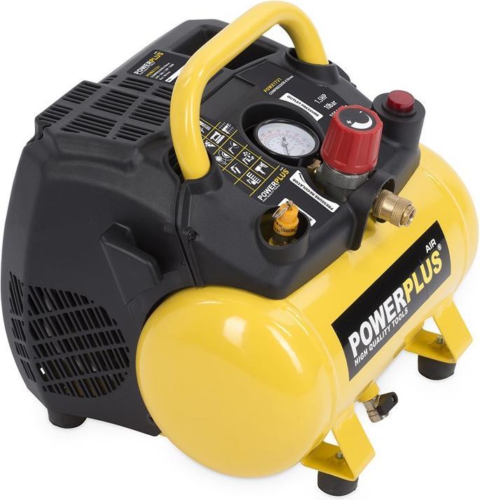Produktbild Powerplus Kompressor 1100W - 6l kein öl 1,5hp (8 Bar, 6 l)
