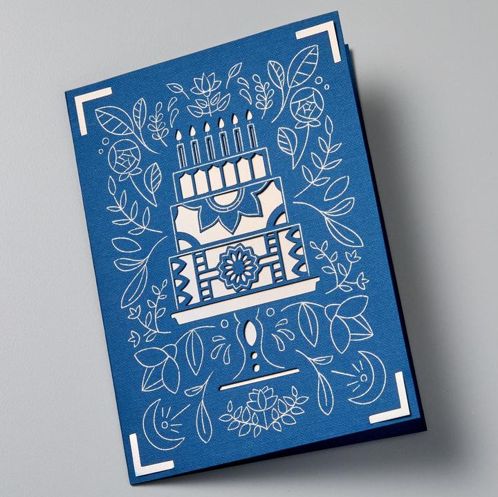 Actual product image Cricut Blank Card Joy 10.8 x 14 cm Transfer, Cream/Khaki, 8 pieces (8 pcs.)