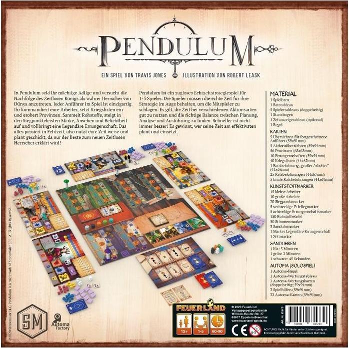 Actual product image Feuerland FEU63573 - Pendulum, Board game, 1-5 players, ages 12+ (DE edition) (German)