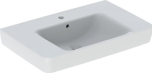 Image du produit Geberit Lavabo à encastrer Renova Plan avec tablette 75 cm blanc avec KeraTect émaillé spécial (480 mm, 750 mm)