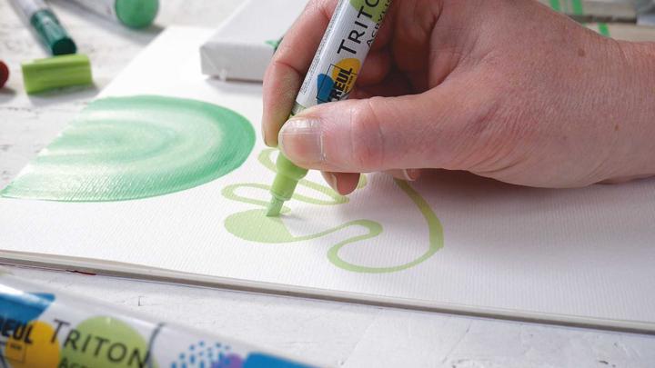 Actual product image Solo Goya Triton Acrylic Paint Marker Set of 2 (Silver, Gold, 4 mm, 2 x)