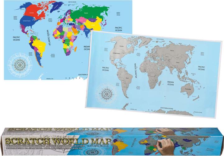 Productafbeelding Ootb Wereldkaart om af te krassen (Mappamondo, 52 x 88 cm)