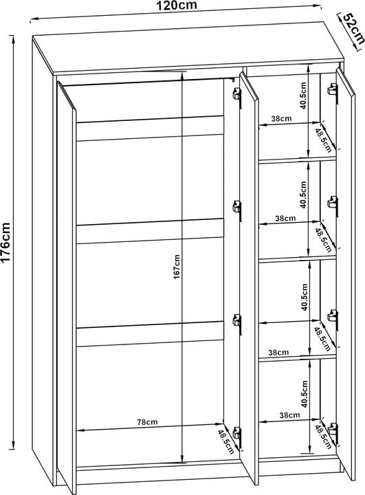 Produktbild En.Casa Bastheim (120 x 52 x 176 cm)