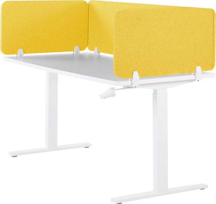 Image du produit Beliani Séparation de bureau jaune moutarde 72 x 40 cm WALLY