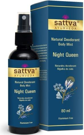 Produktbild Sattva Ayurveda Sattva Natural Deodorant Body Mist Natural Deodorant In Night Queen 80Ml (Spray, 80 ml)